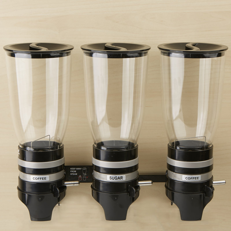 Mind Reader Metal Triple Wall Mounted Coffee and Sugar Cereal Dispenser